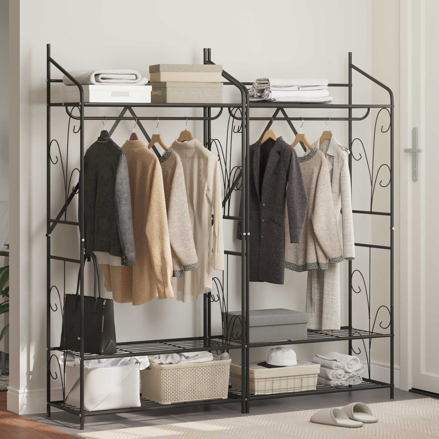 Åben Garderobe 2 stk. 78 x 36 x 158 cm