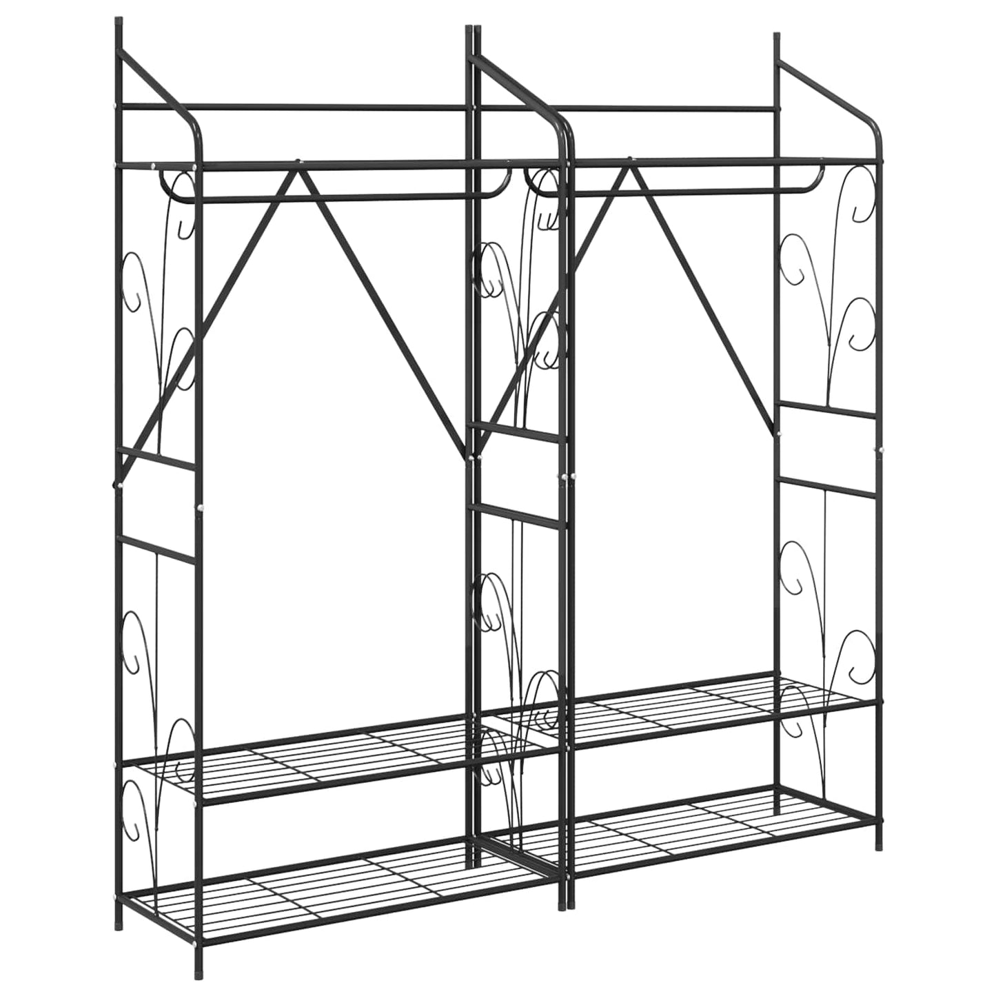 Åben Garderobe 2 stk. 78 x 36 x 158 cm