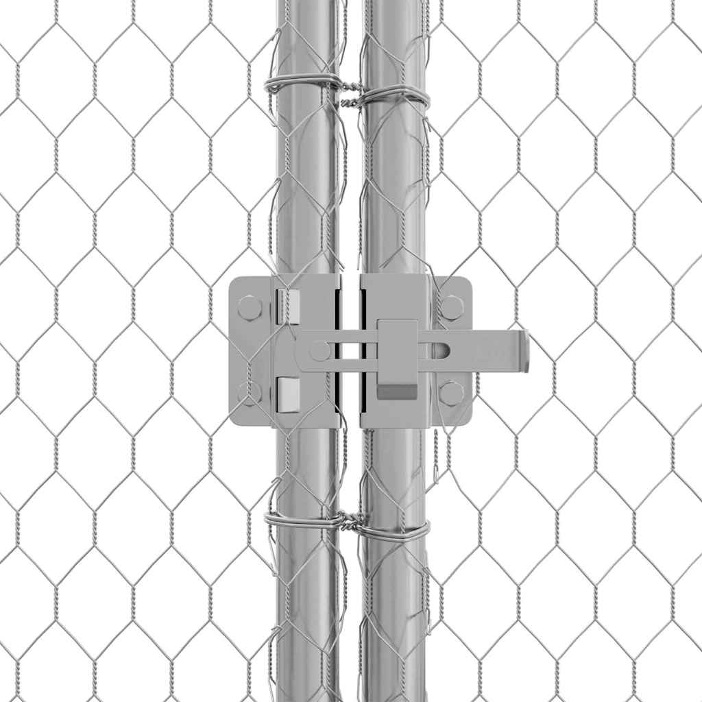 Hønsebur Sølv 400 x 170 x 177 cm Galvaniseret stål