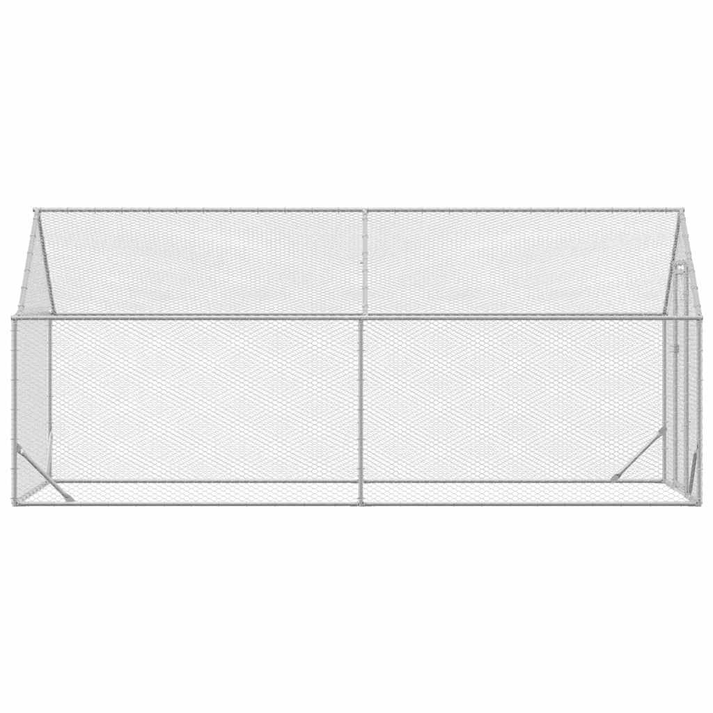 Hønsebur Sølv 400 x 170 x 177 cm Galvaniseret stål