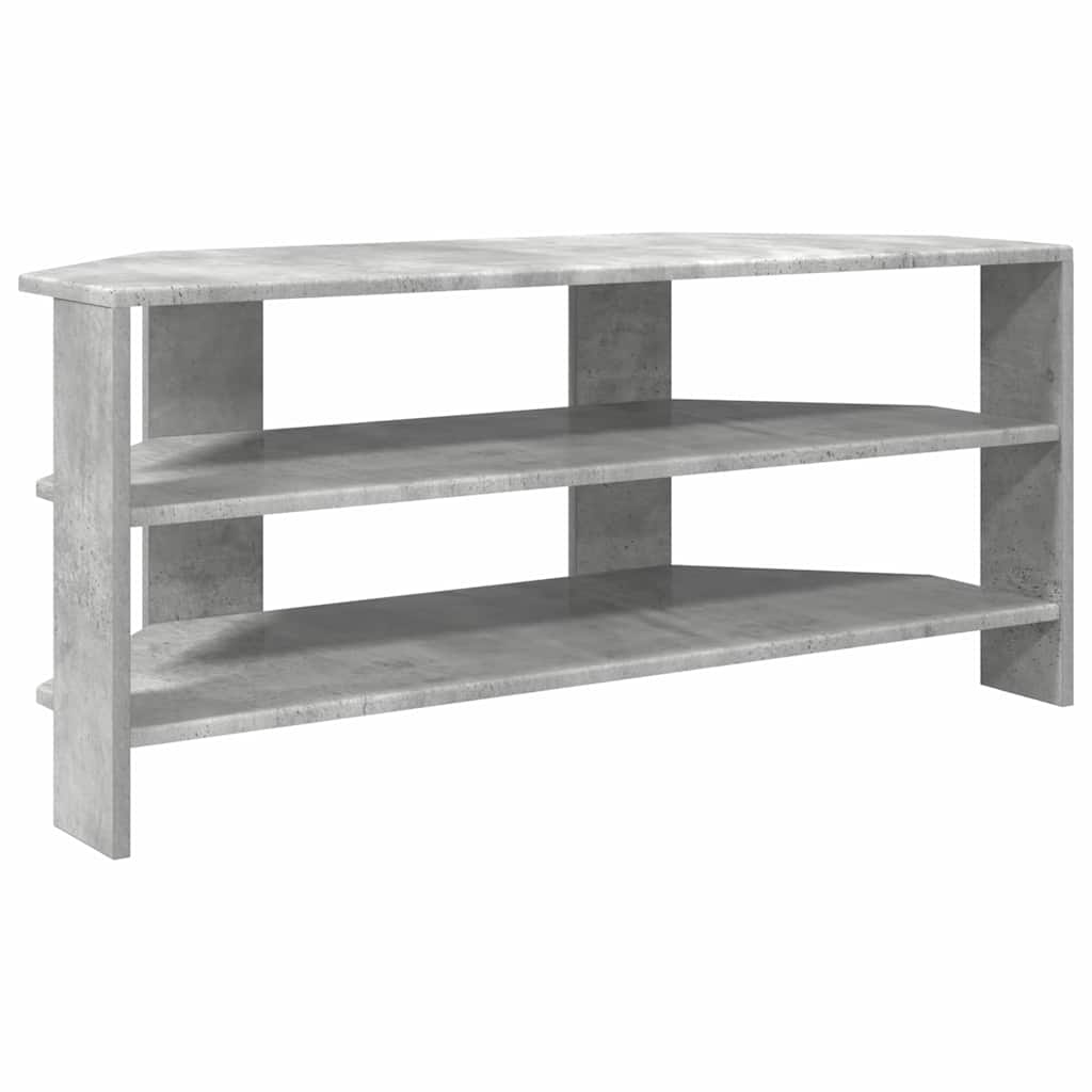 HjørneTVskab 100 x 40,5 x 45 cm Betongrå Konstrueret træ