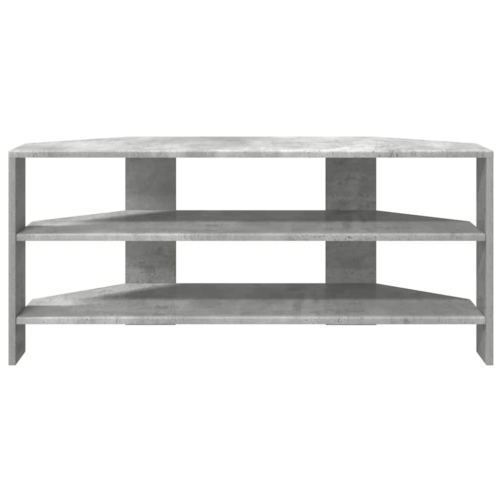 HjørneTVskab 100 x 40,5 x 45 cm Betongrå Konstrueret træ