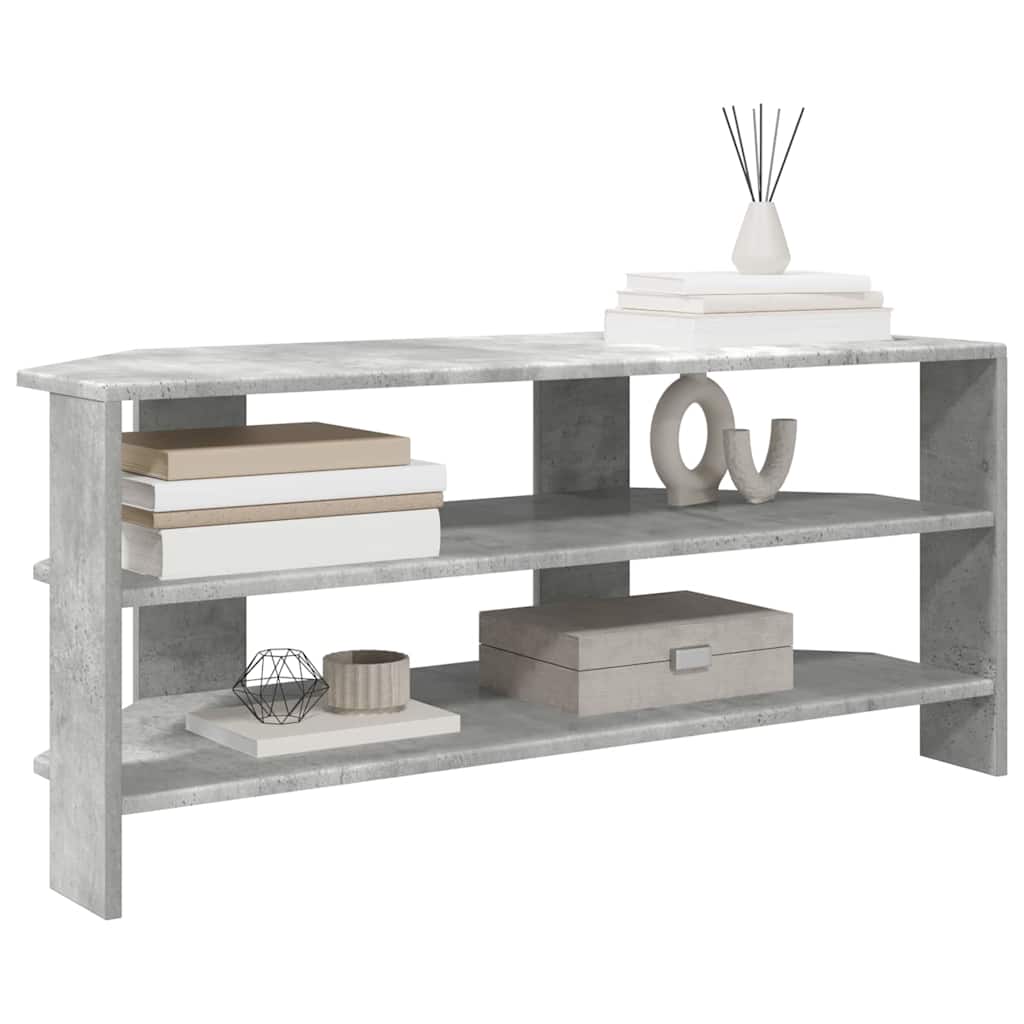 HjørneTVskab 100 x 40,5 x 45 cm Betongrå Konstrueret træ