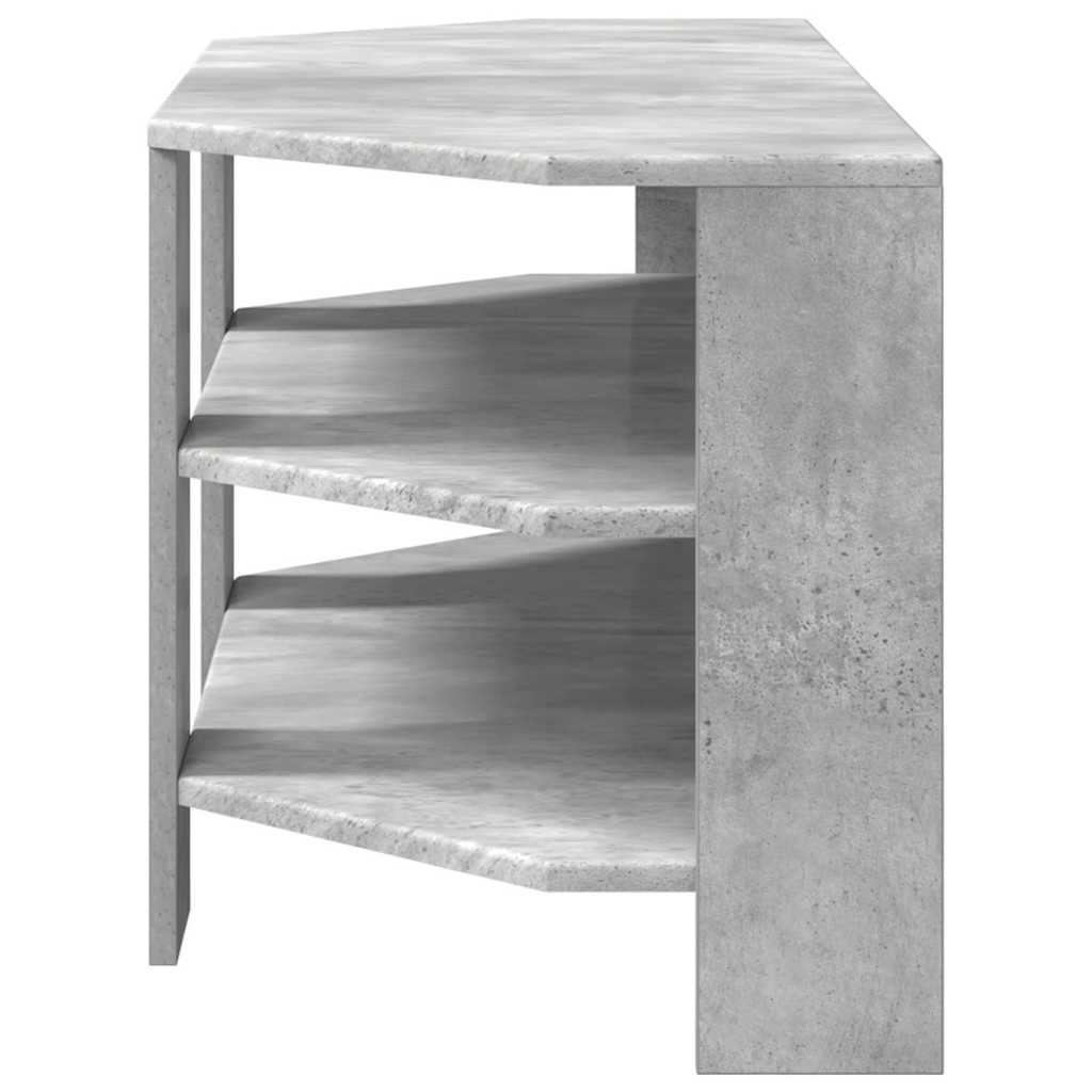HjørneTVskab 100 x 40,5 x 45 cm Betongrå Konstrueret træ