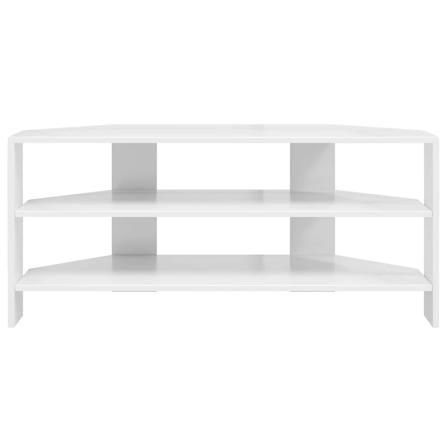HjørneTVskab 100 x 40,5 x 45 cm Hvid højglans Konstrueret træ