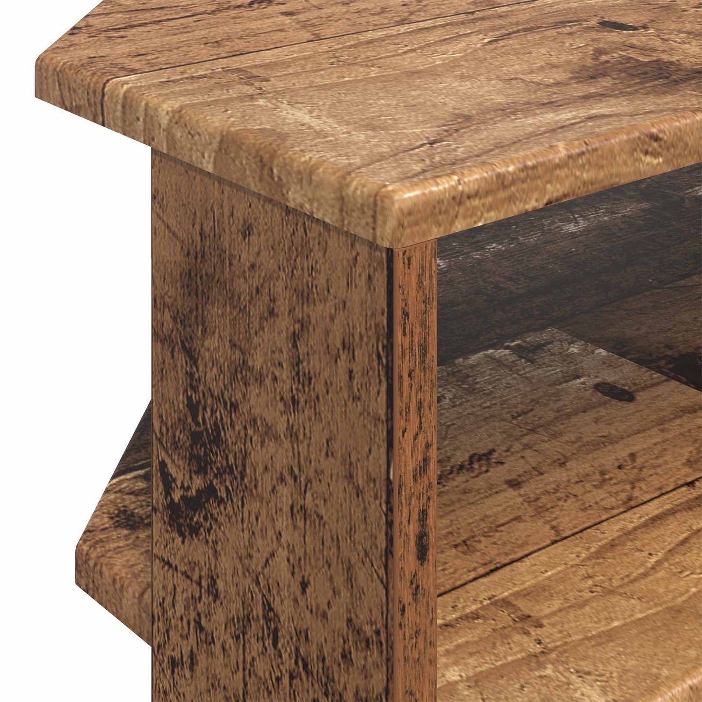 HjørneTVskab 100 x 40,5 x 45 cm Gammelt træ Konstrueret træ