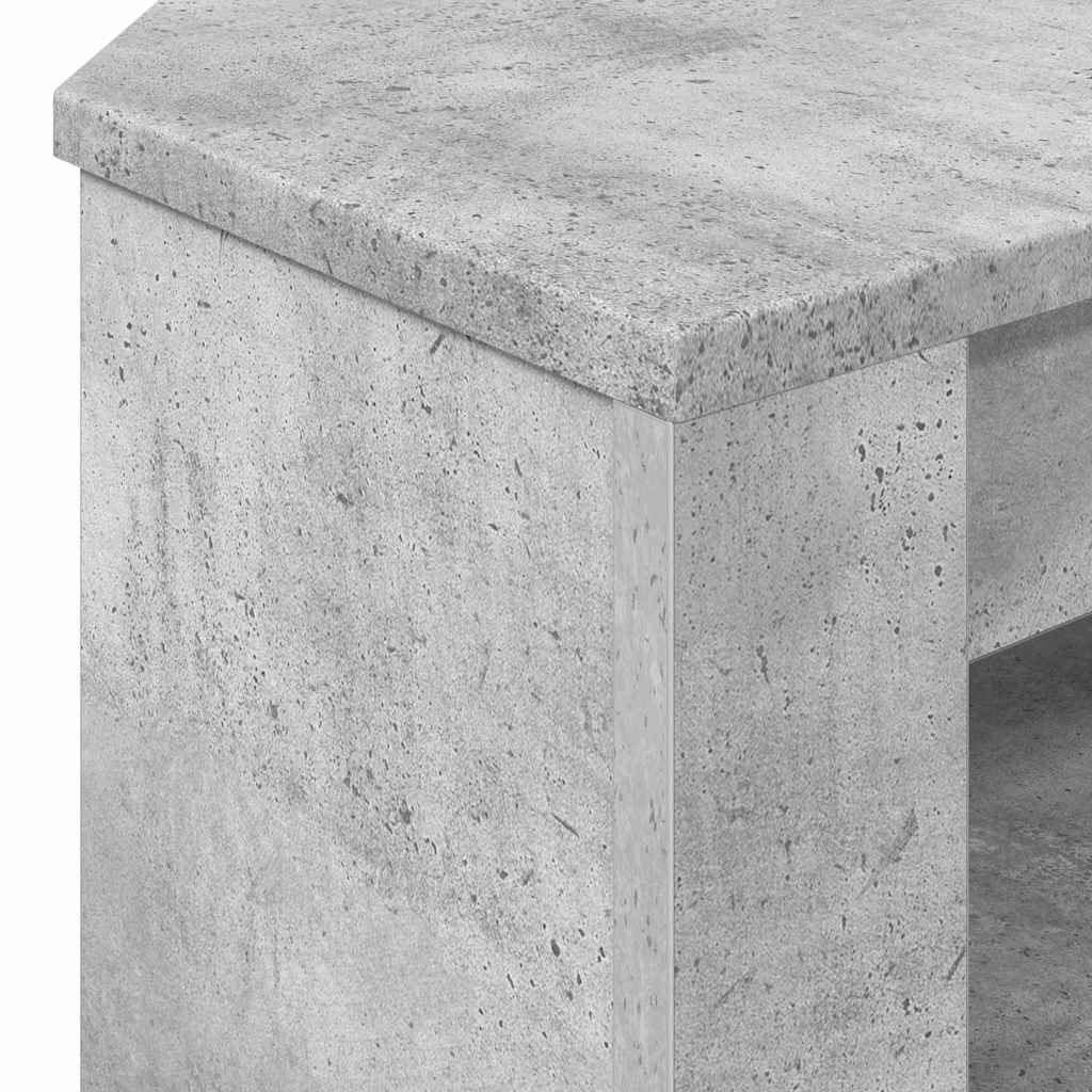 HjørneTVskab 102 x 41 x 50 cm Betongrå Konstrueret træ