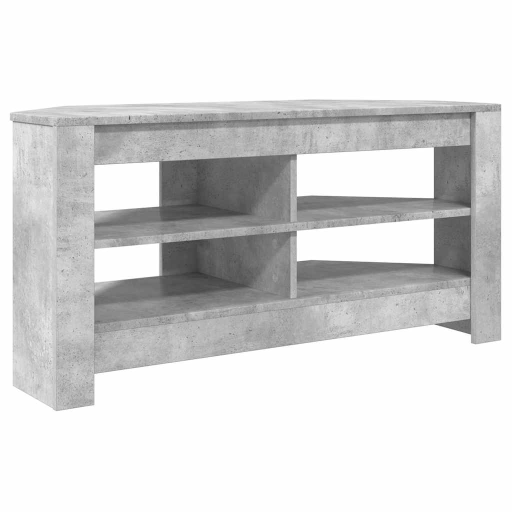HjørneTVskab 102 x 41 x 50 cm Betongrå Konstrueret træ