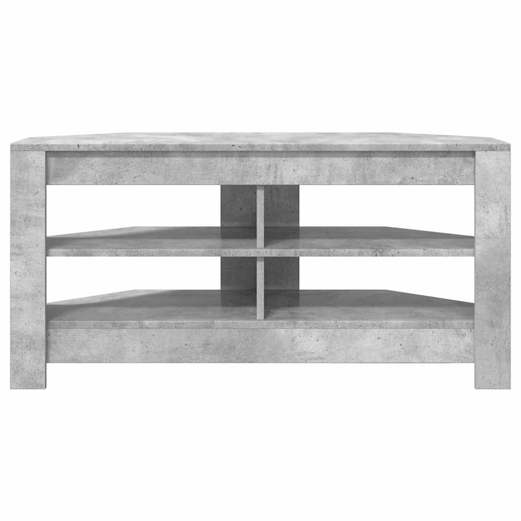 HjørneTVskab 102 x 41 x 50 cm Betongrå Konstrueret træ