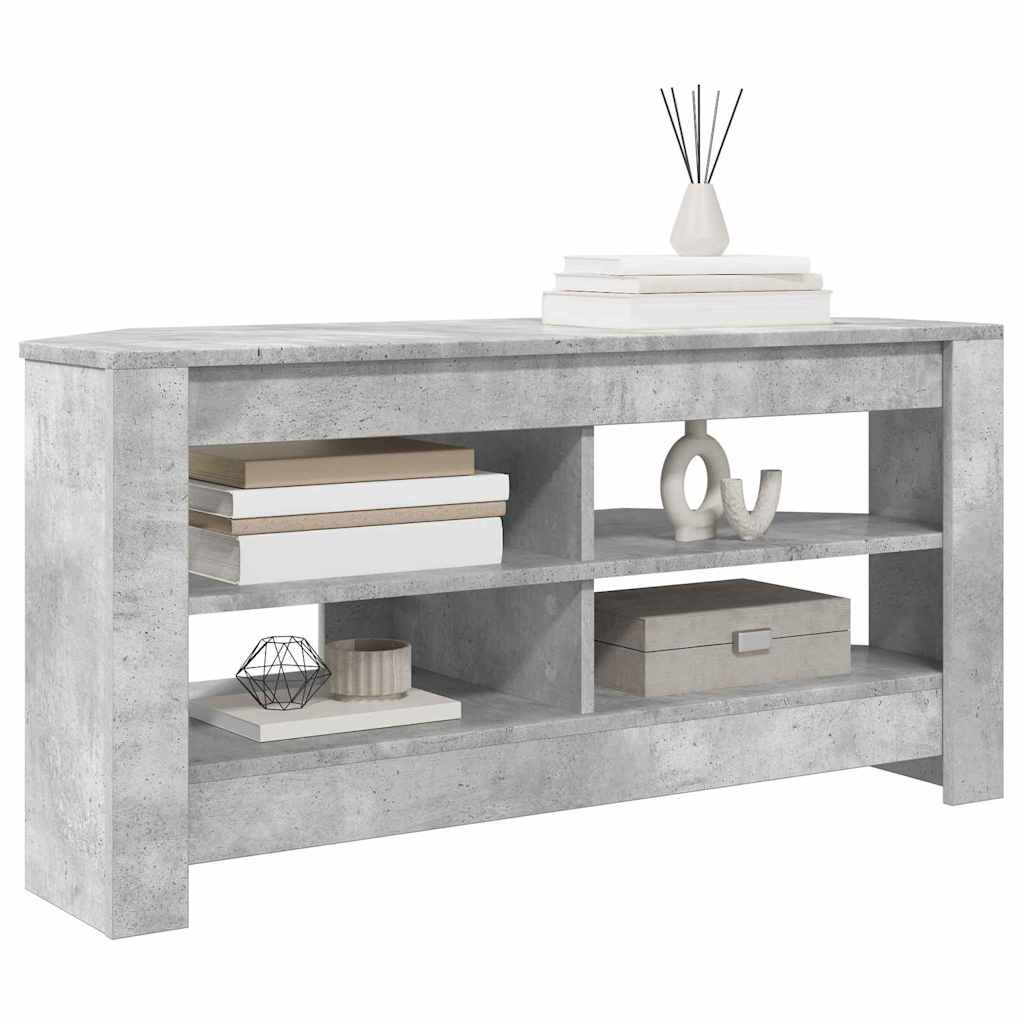 HjørneTVskab 102 x 41 x 50 cm Betongrå Konstrueret træ