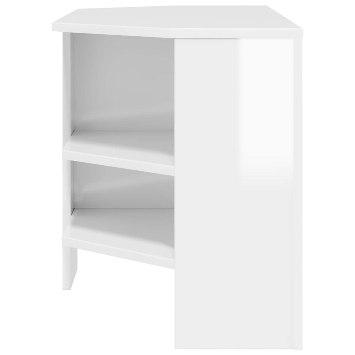 HjørneTVskab 102 x 41 x 50 cm Hvid højglans Konstrueret træ