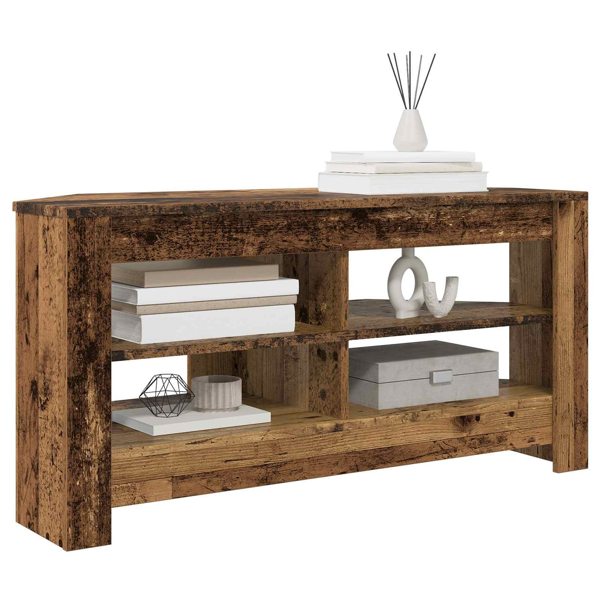 HjørneTVskab 102 x 41 x 50 cm Gammelt træ Konstrueret træ