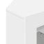 Hjørne LED TV Skab 100x40x68cm Hvid Konstrueret træ