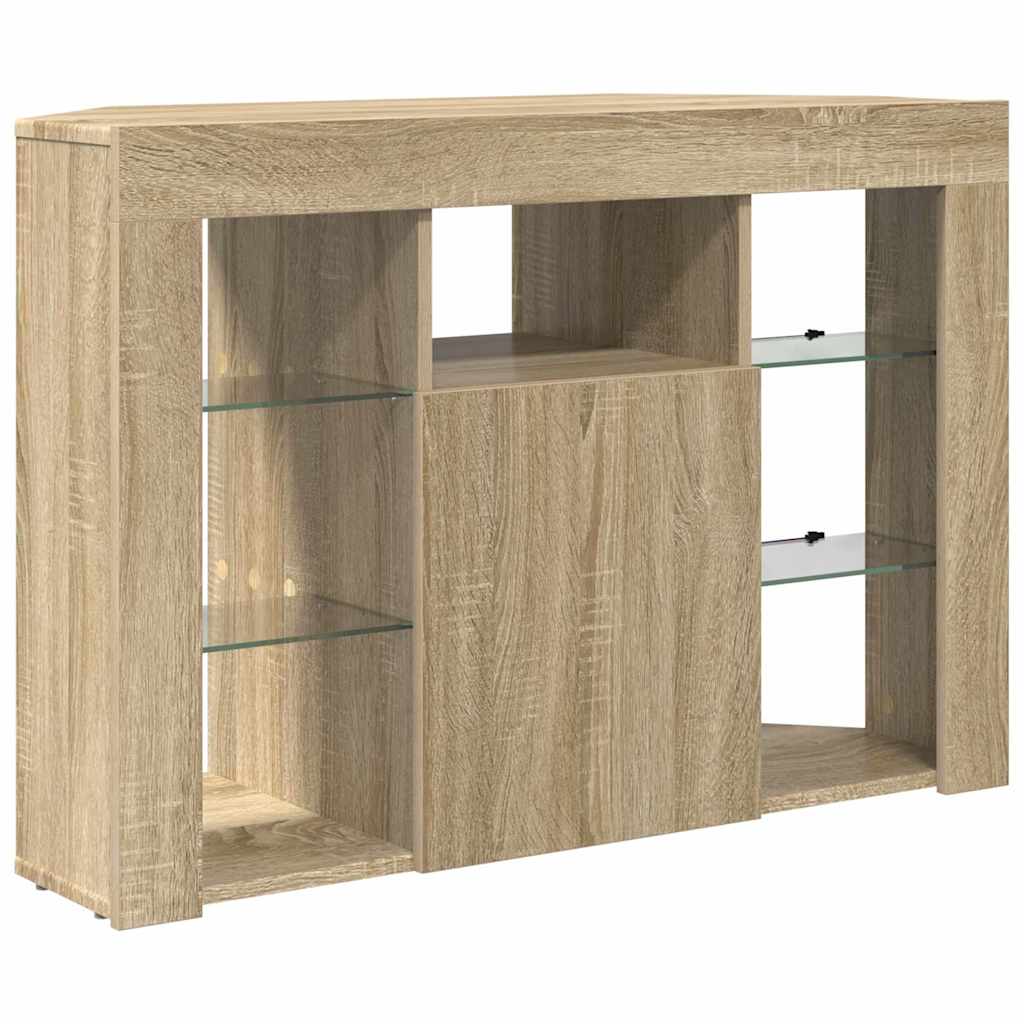 Hjørne LED TV Skab 100x40x68cm Sonoma eg Konstrueret træ