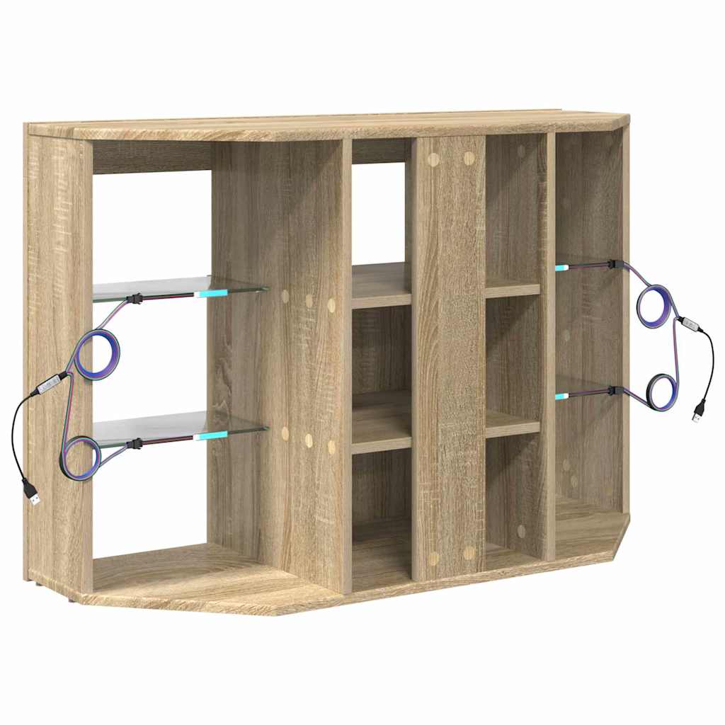 Hjørne LED TV Skab 100x40x68cm Sonoma eg Konstrueret træ
