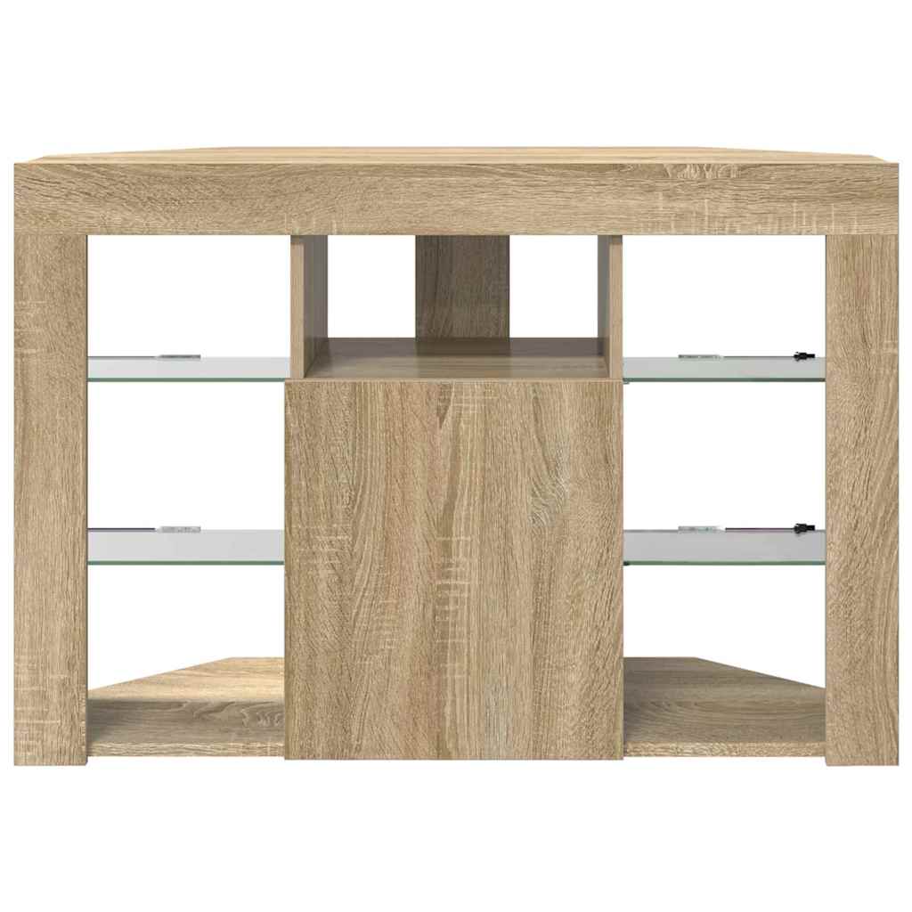 Hjørne LED TV Skab 100x40x68cm Sonoma eg Konstrueret træ