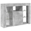 Hjørne LED TV Skab 100x40x68cm Beton Grå Konstrueret træ