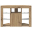 Hjørne LED TV Skab 100x40x68cm Artisan Egetræ Konstrueret træ