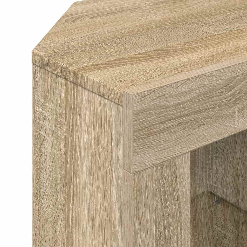 Hjørne LED TV Skab 100 x 40 x 50 cm Sonoma eg Konstrueret træ