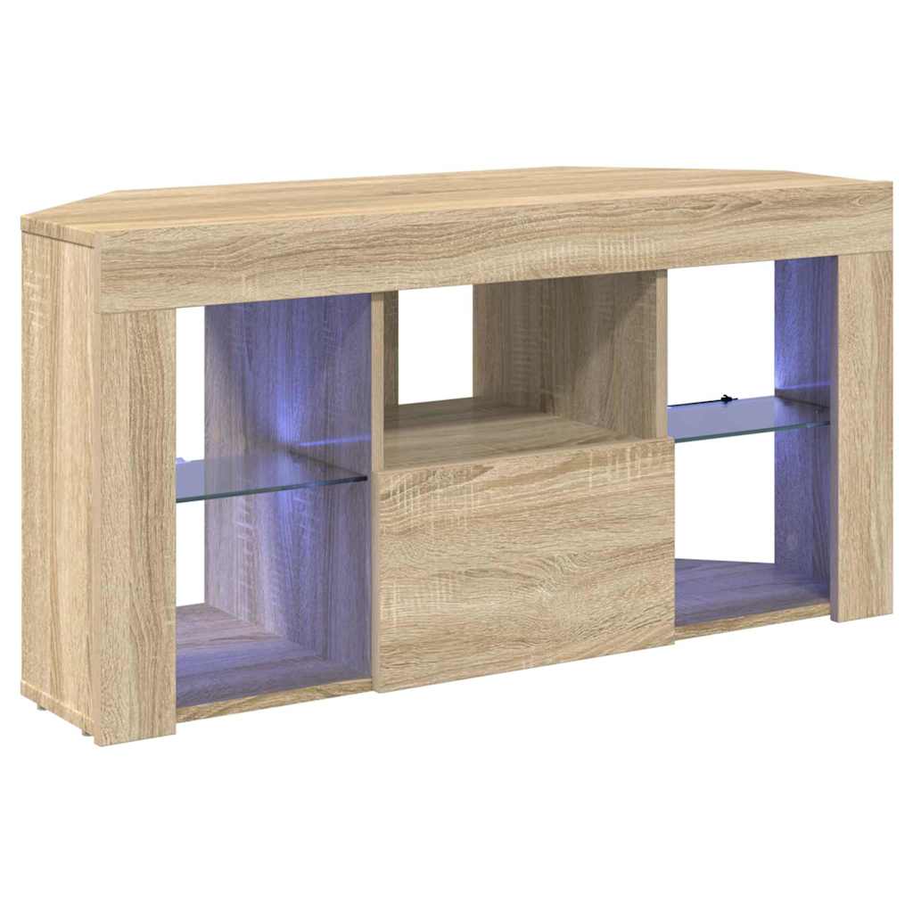 Hjørne LED TV Skab 100 x 40 x 50 cm Sonoma eg Konstrueret træ