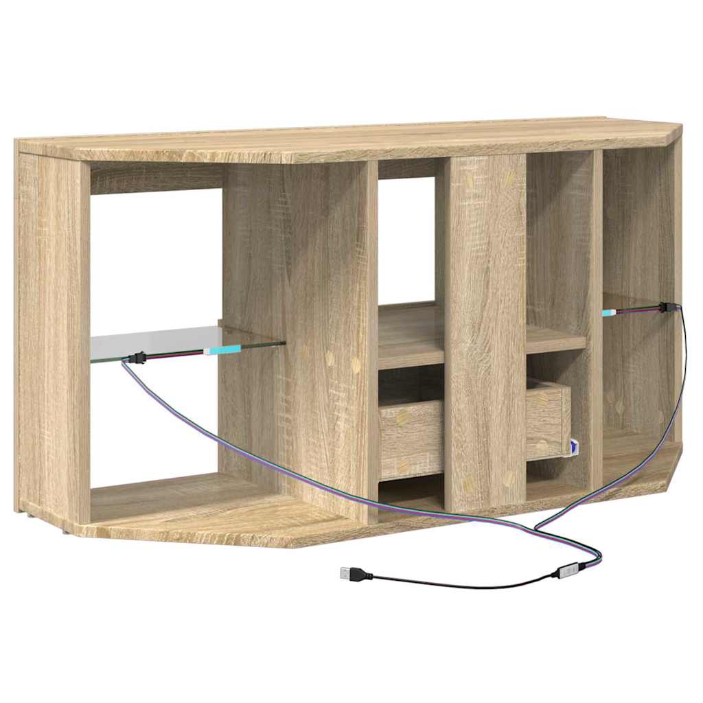 Hjørne LED TV Skab 100 x 40 x 50 cm Sonoma eg Konstrueret træ