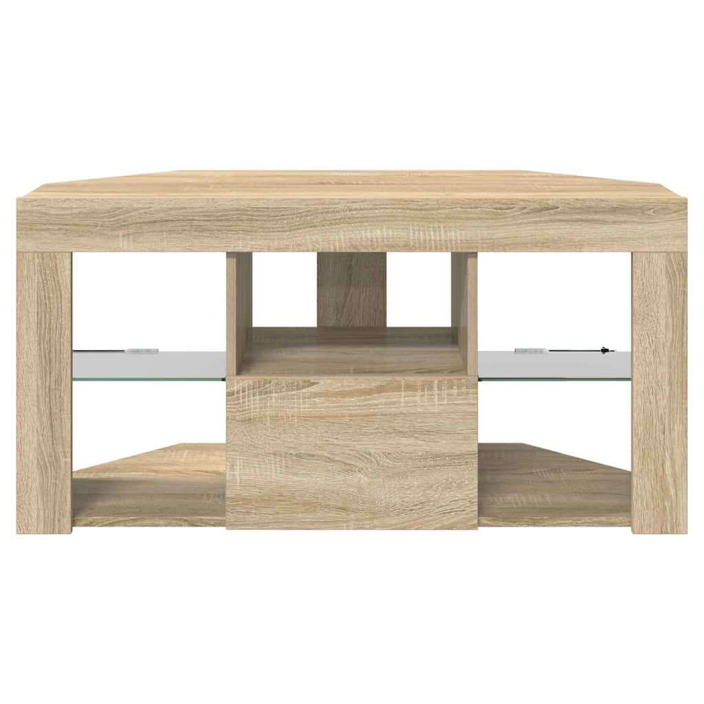 Hjørne LED TV Skab 100 x 40 x 50 cm Sonoma eg Konstrueret træ