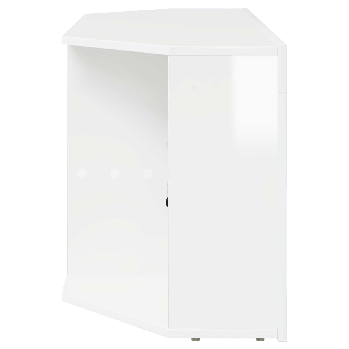 Hjørne LED TV Skab 100 x 40 x 50 cm Højglans Hvid