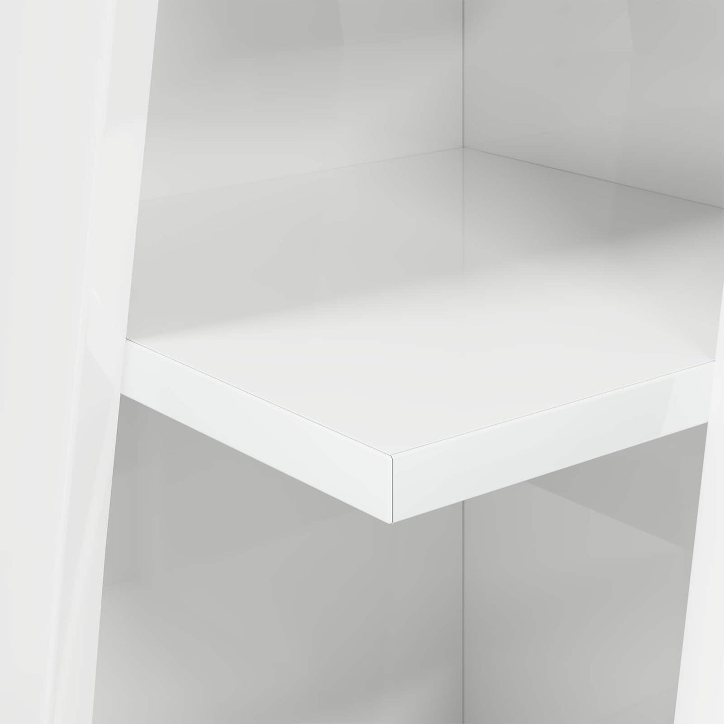 Hjørneskab 27,5x27x102cm Konstrueret træ Høj gloss hvid