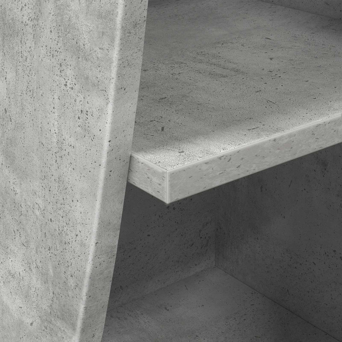 Hjørneskab 32x32x102cm Konstrueret træ Beton Grå