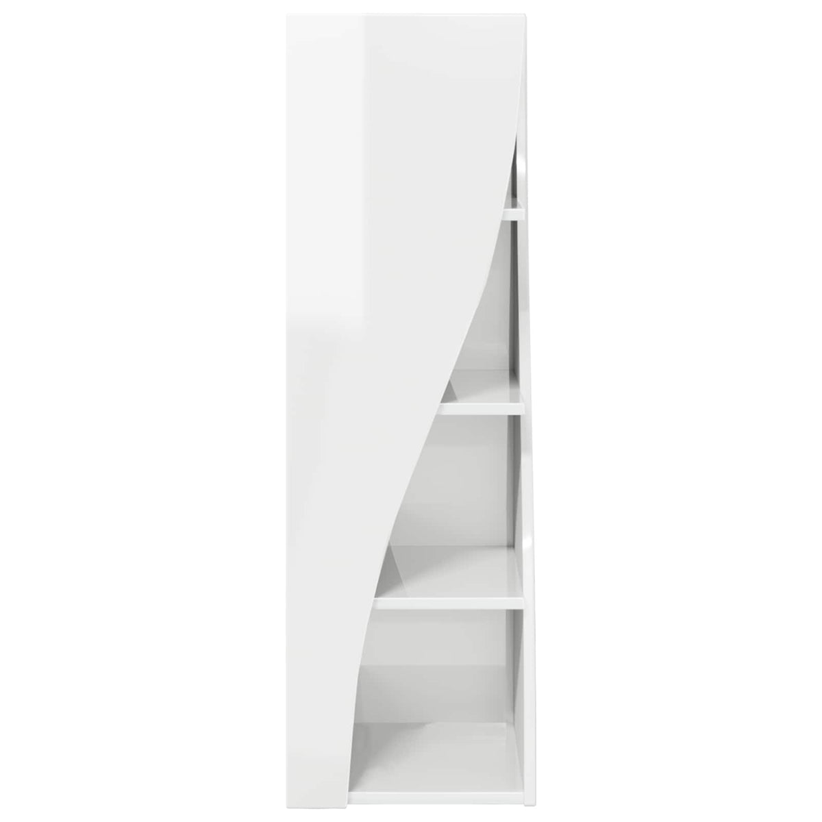 Hjørneskab 32x32x102cm Konstrueret træ Høj gloss hvid