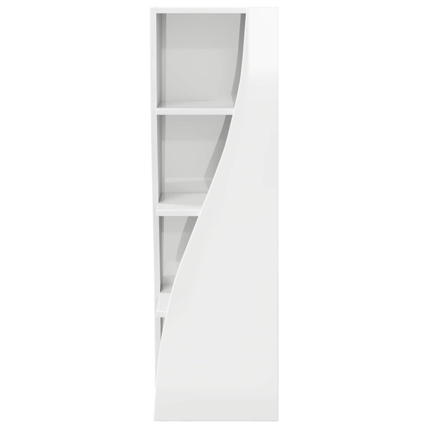 Hjørneskab 32x32x102cm Konstrueret træ Høj gloss hvid