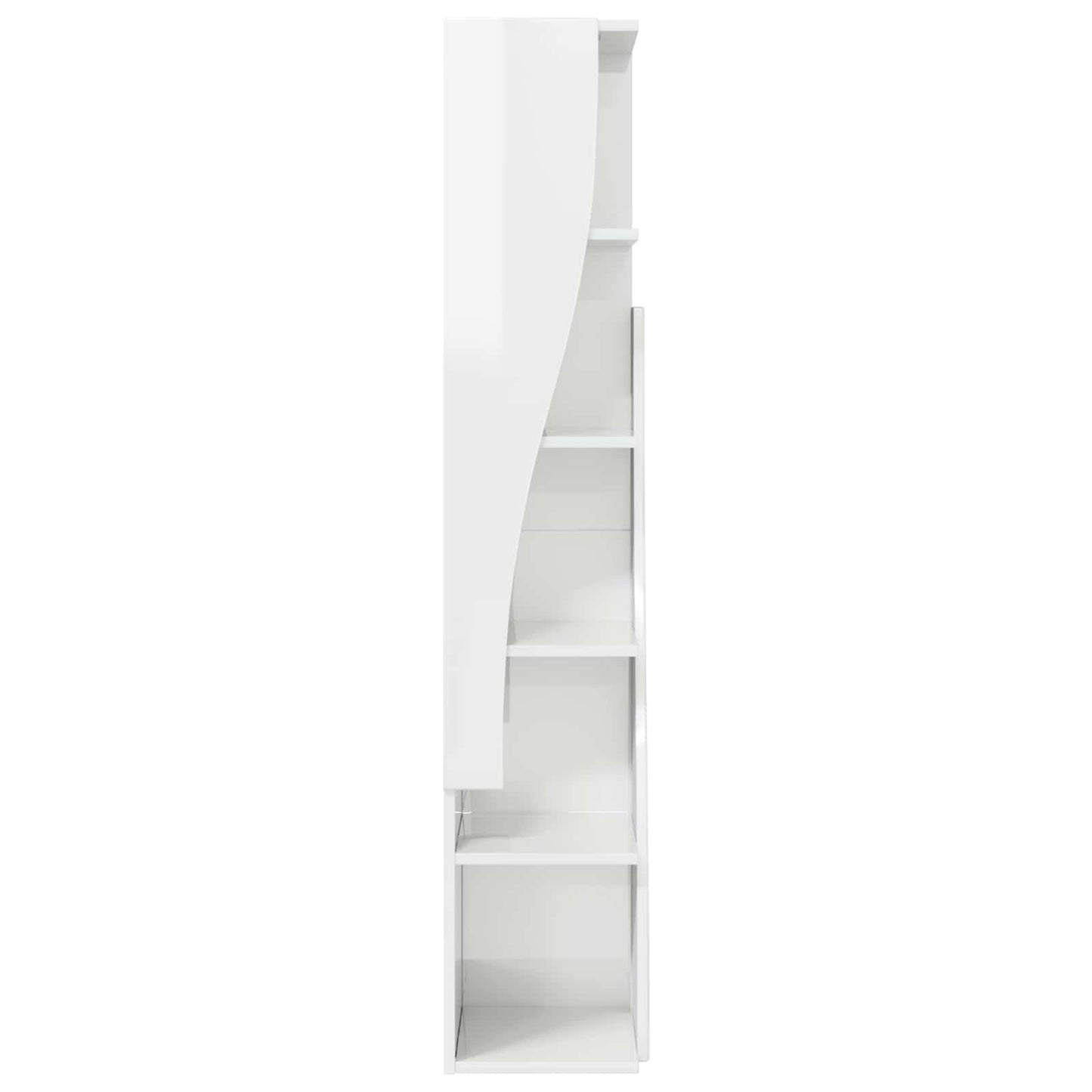 Hjørneskab 27,5x27x140cm Konstrueret træ Høj gloss hvid