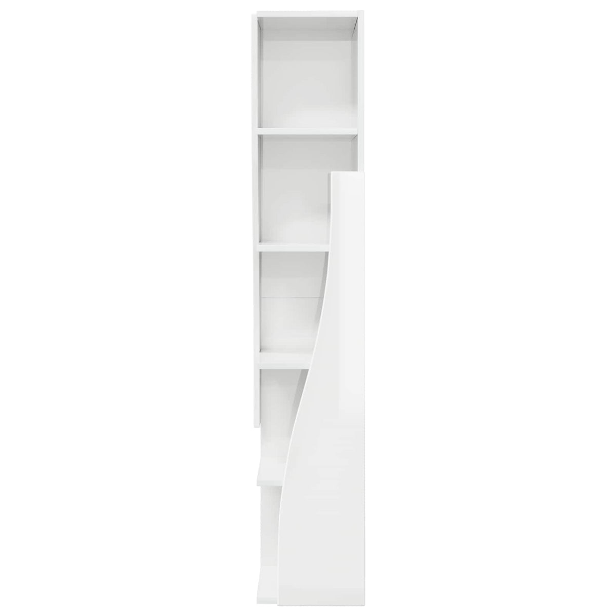 Hjørneskab 27,5x27x140cm Konstrueret træ Høj gloss hvid