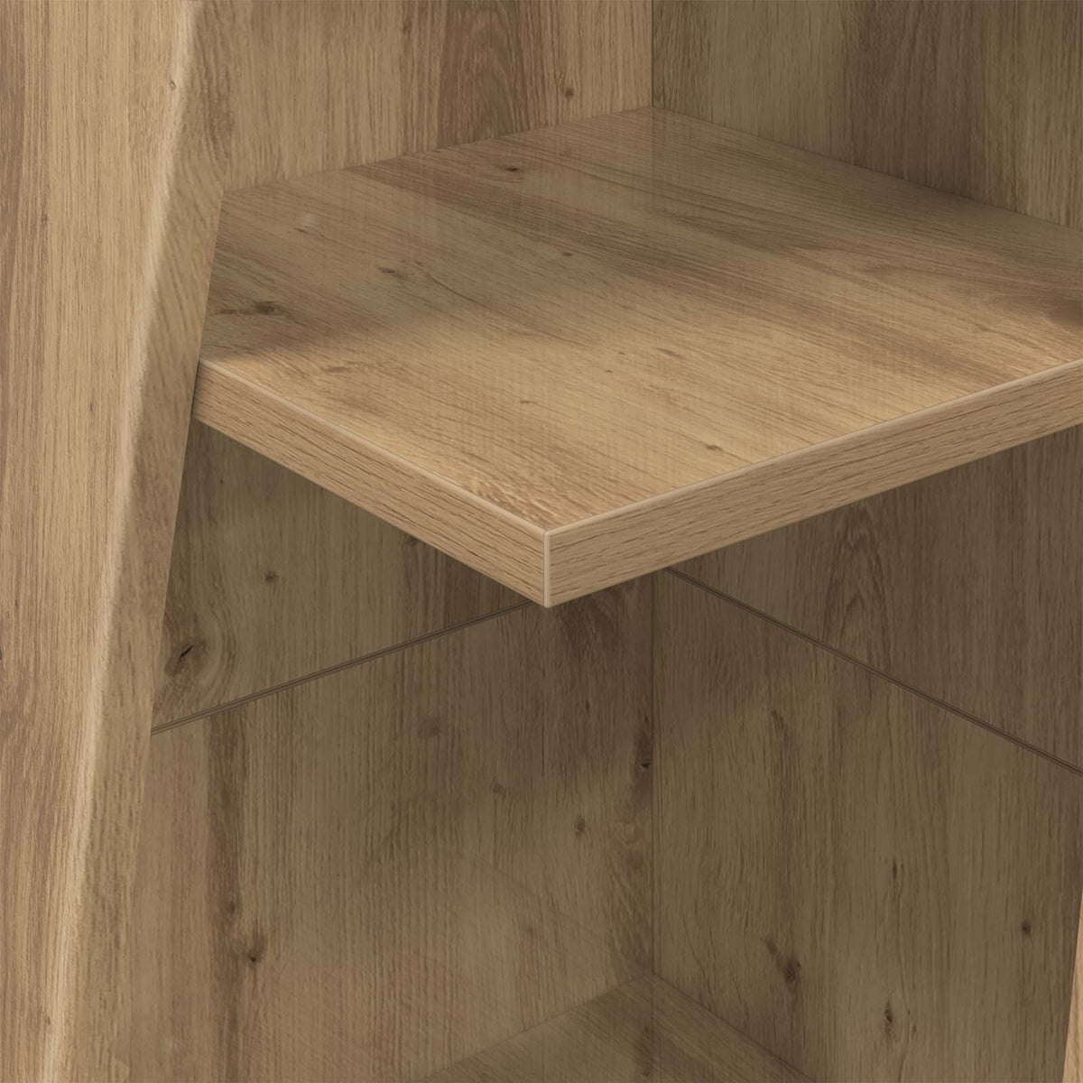 Hjørneskab 27,5x27x140cm Konstrueret træ Artisan Egetræ