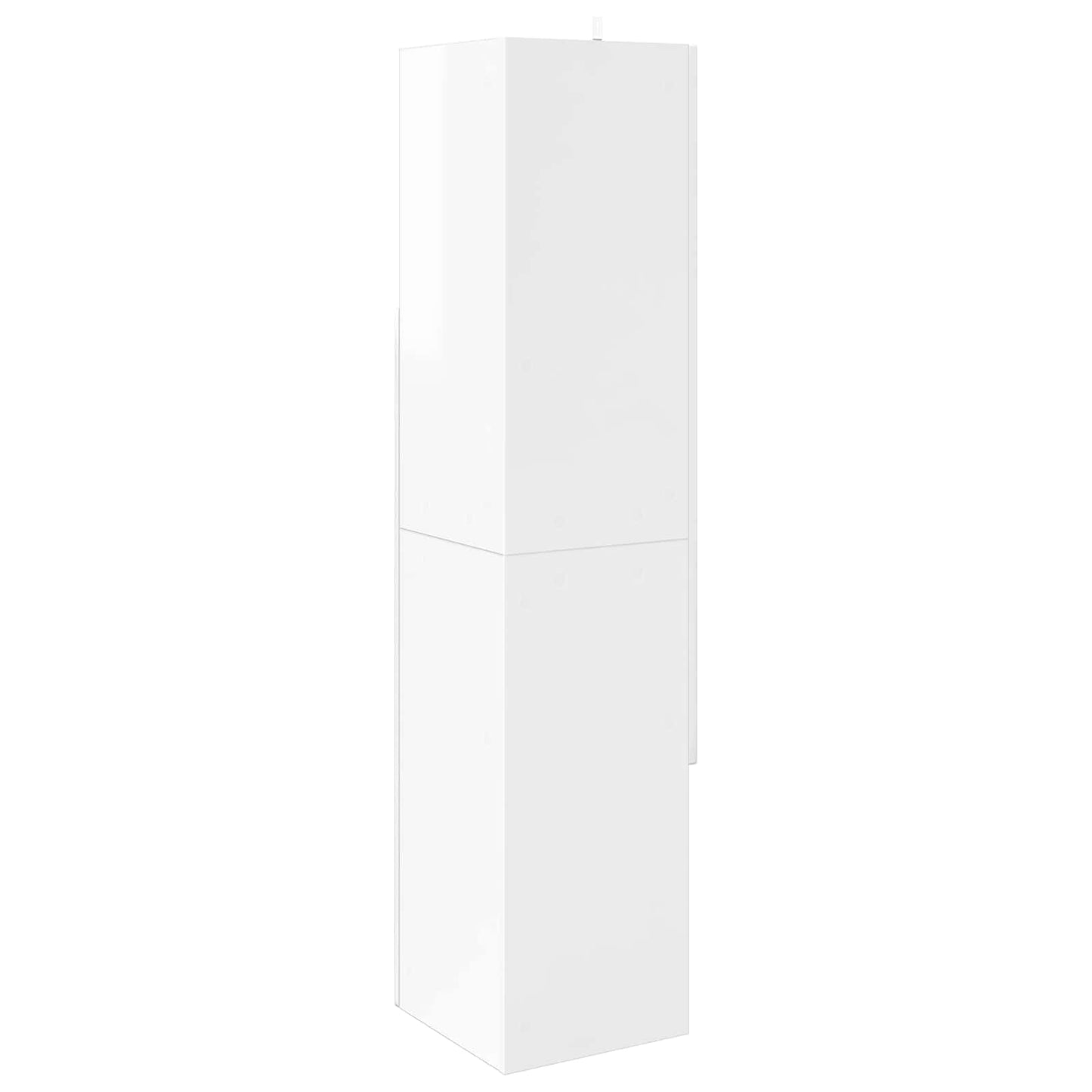 Hjørneskab 32x32x140cm Konstrueret træ Høj gloss hvid
