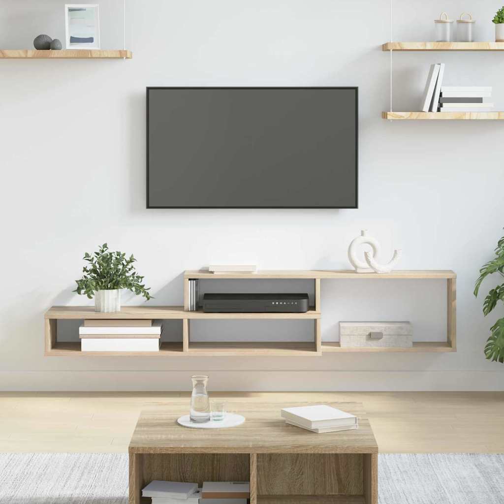 VægbeslagtilTV 150x25x28,5cm Konstrueret træ