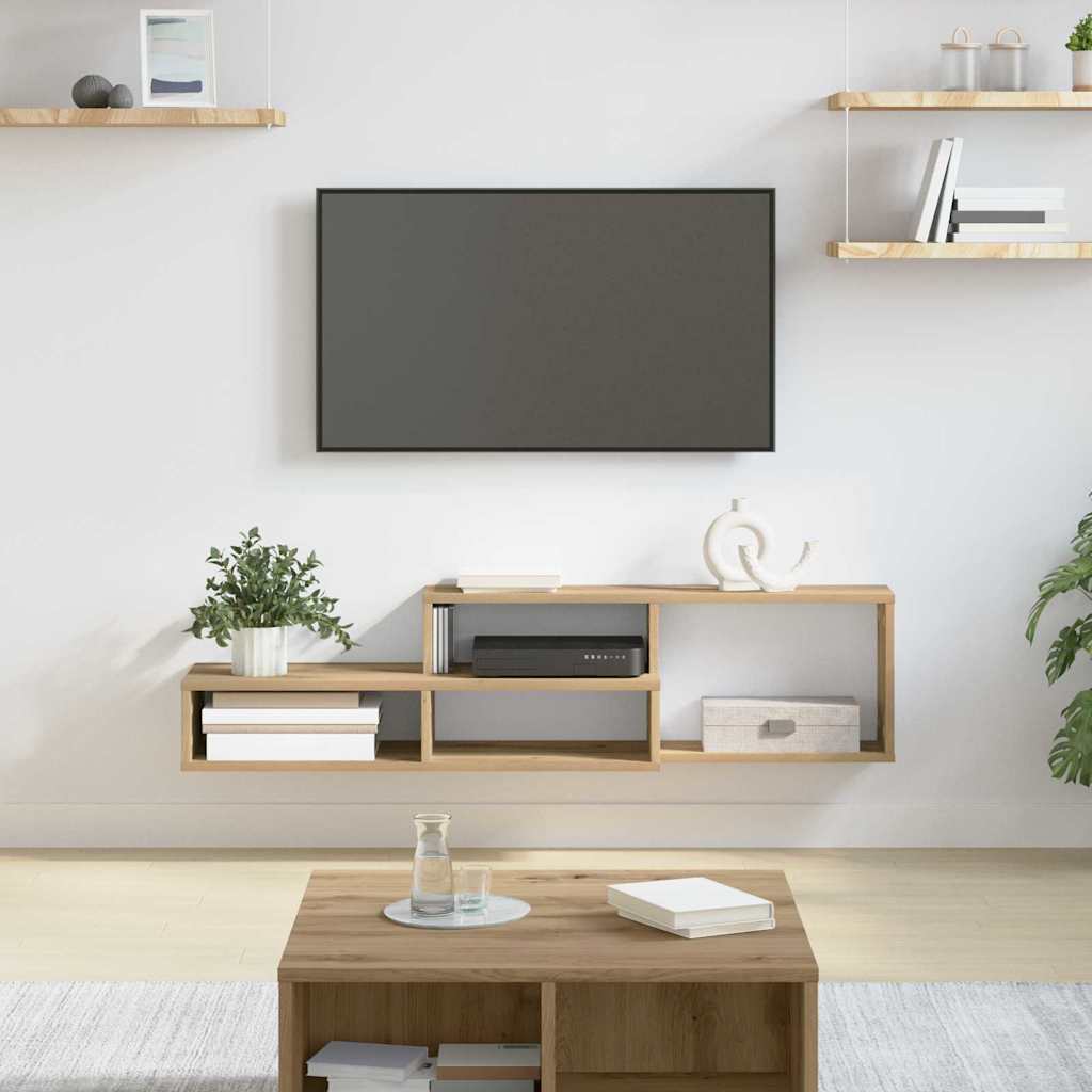 VægbeslagtilTV 120x25x28,5cm Konstrueret træ