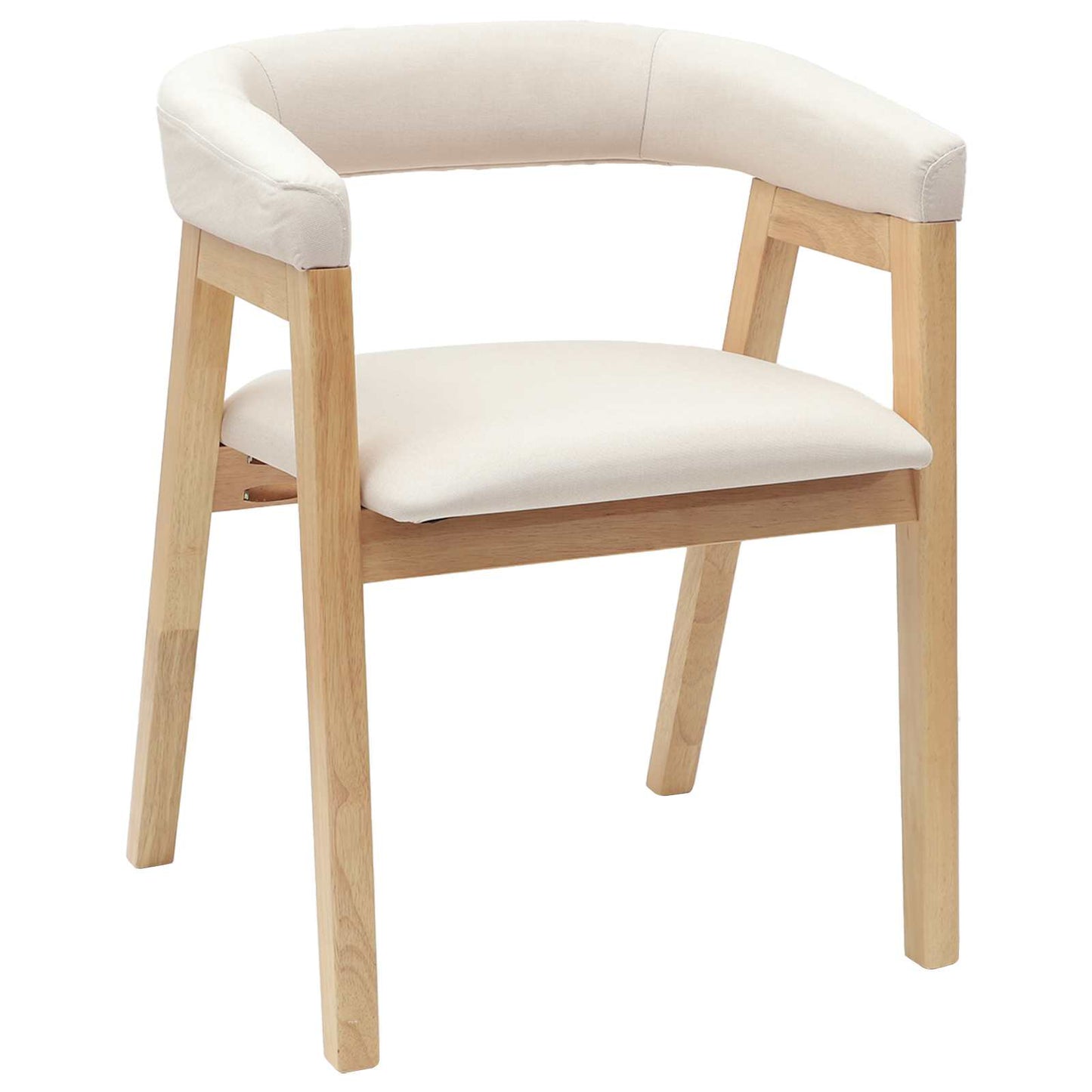 Spisestole 2 stk. Massiv Gummitræ Naturfarvet 54 x 57 x 73 cm