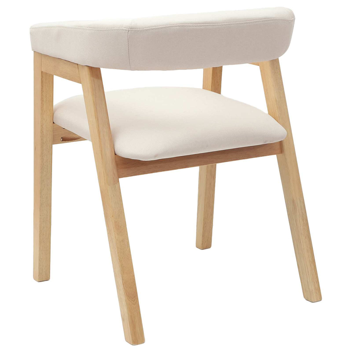 Spisestole 2 stk. Massiv Gummitræ Naturfarvet 54 x 57 x 73 cm