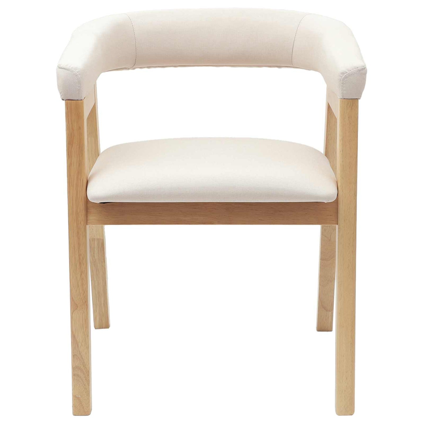 Spisestole 2 stk. Massiv Gummitræ Naturfarvet 54 x 57 x 73 cm