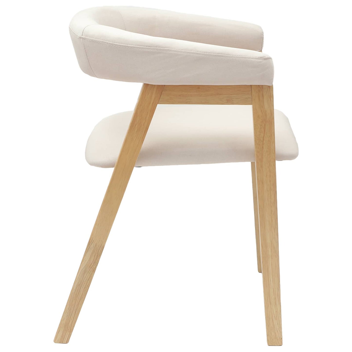 Spisestole 2 stk. Massiv Gummitræ Naturfarvet 54 x 57 x 73 cm