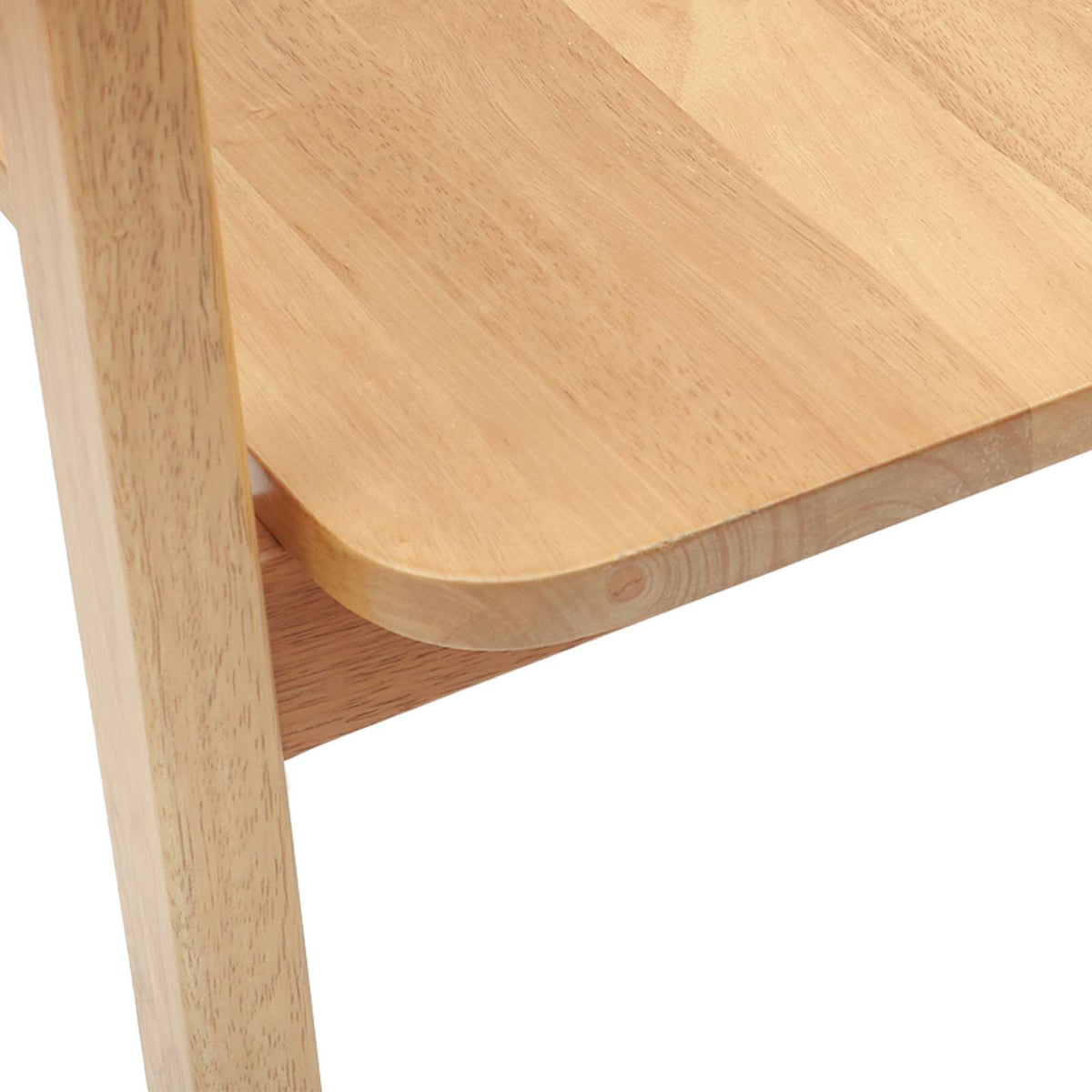 Spisestole 2 stk. Massiv Gummitræ Naturfarvet 54 x 57 x 73 cm