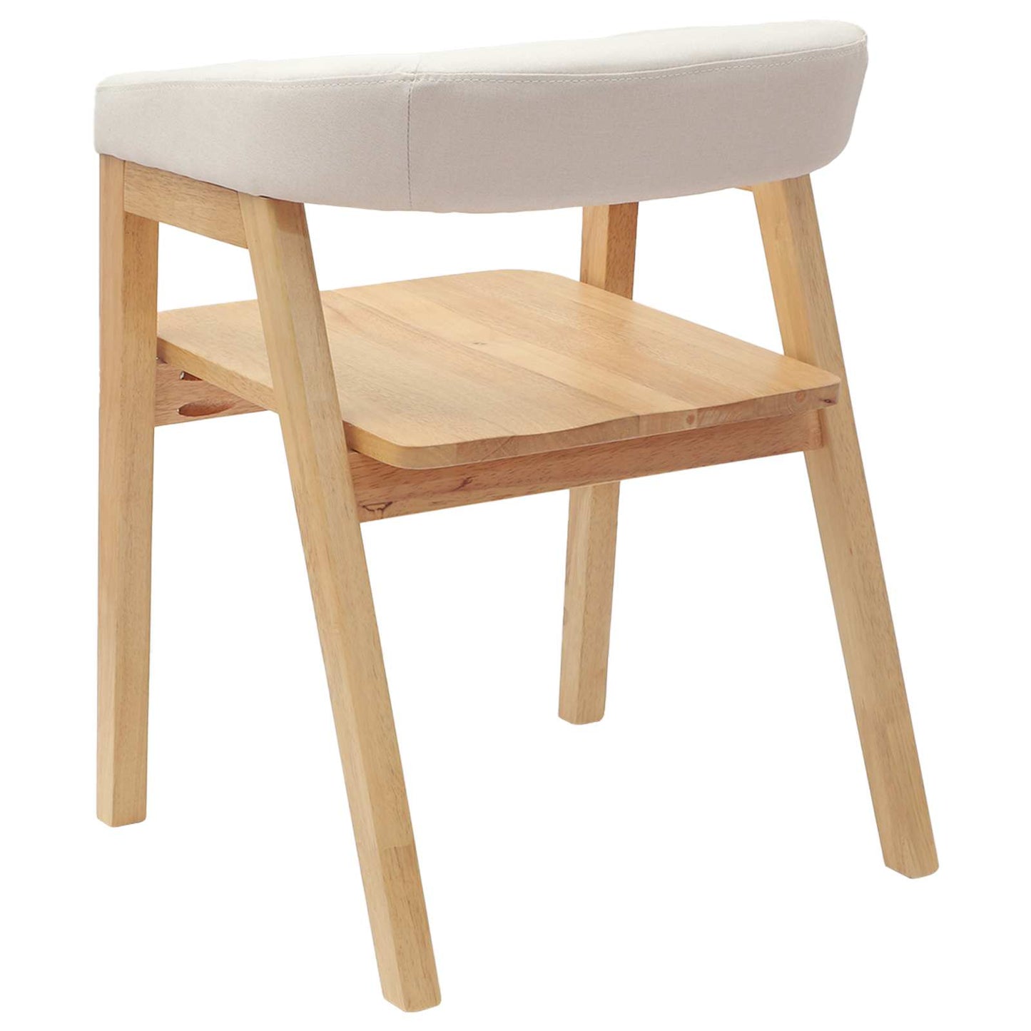 Spisestole 2 stk. Massiv Gummitræ Naturfarvet 54 x 57 x 73 cm
