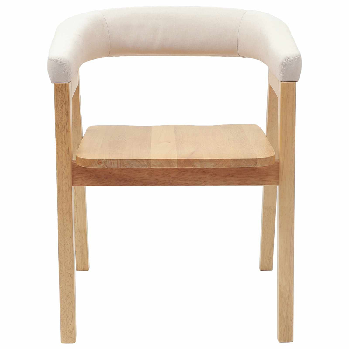 Spisestole 2 stk. Massiv Gummitræ Naturfarvet 54 x 57 x 73 cm