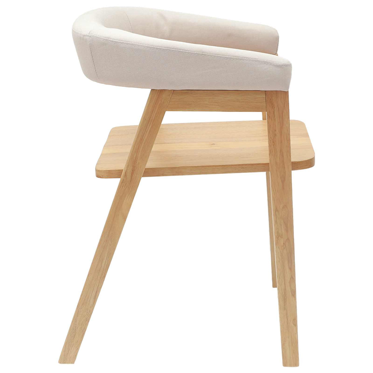 Spisestole 2 stk. Massiv Gummitræ Naturfarvet 54 x 57 x 73 cm
