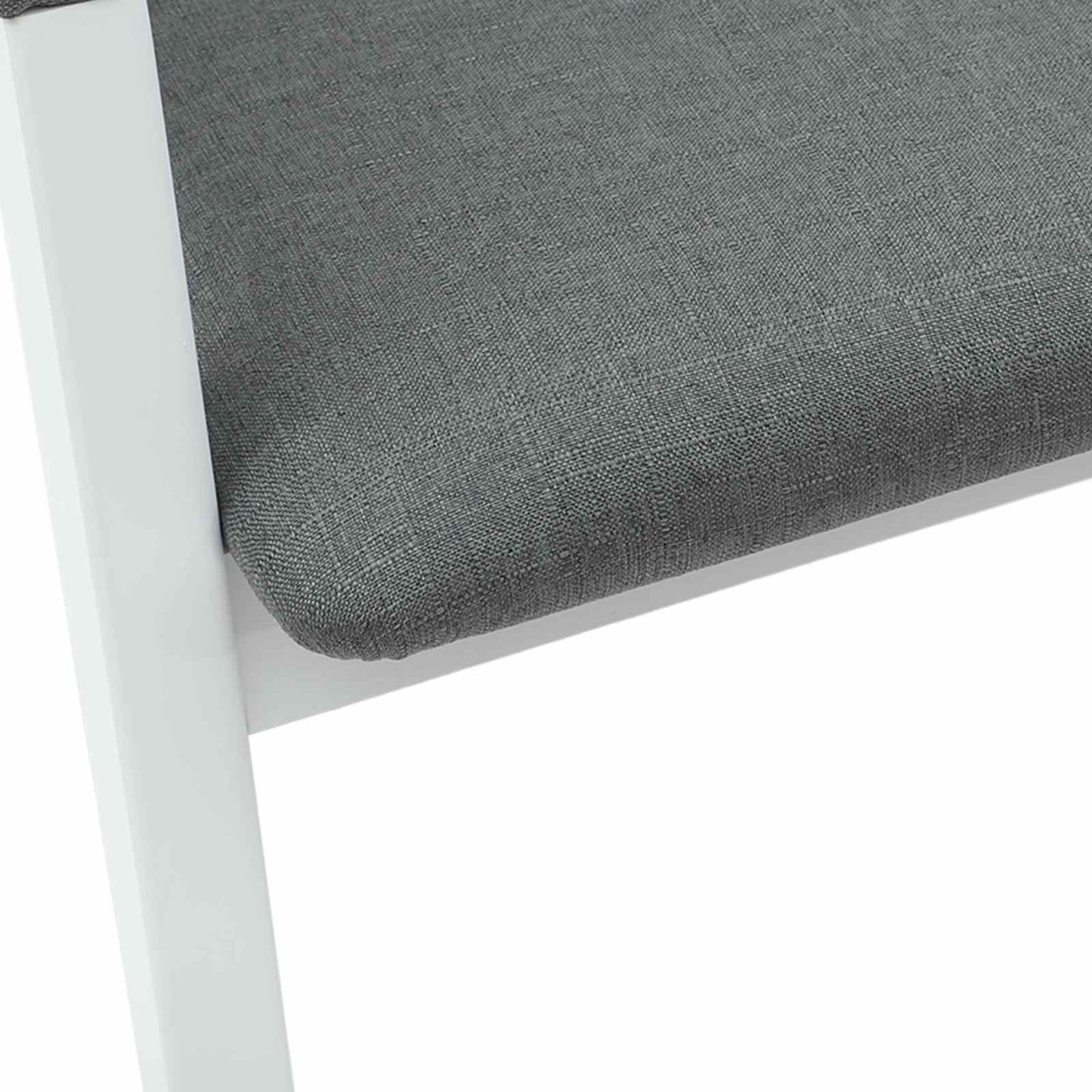 Spisestole 2 stk. Massiv Gummitræ Hvid 54 x 57 x 73 cm
