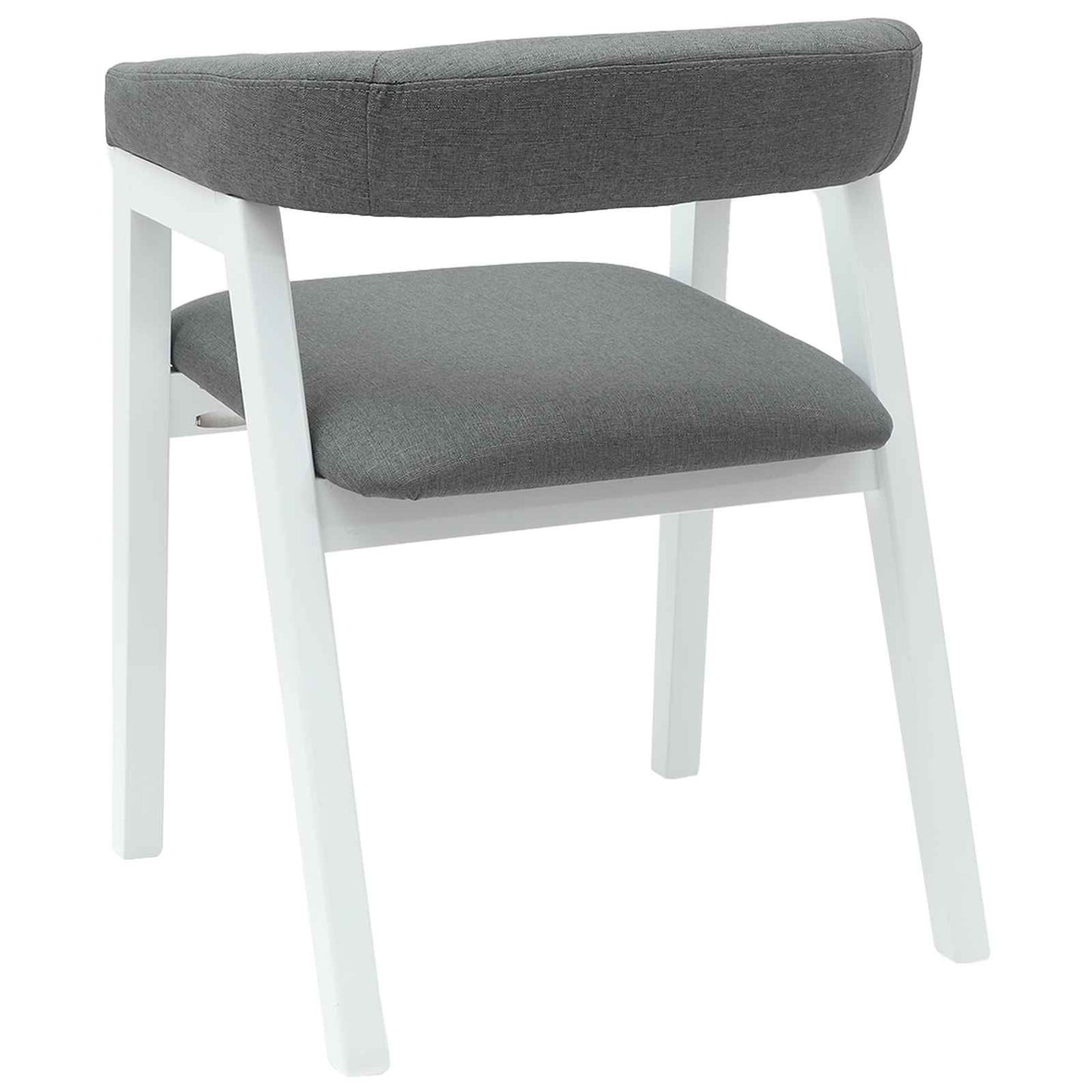 Spisestole 2 stk. Massiv Gummitræ Hvid 54 x 57 x 73 cm