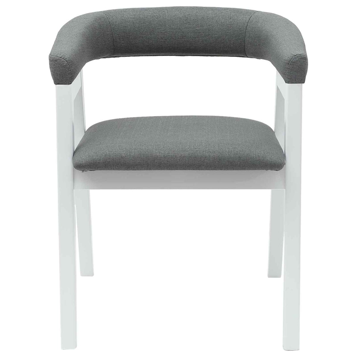 Spisestole 2 stk. Massiv Gummitræ Hvid 54 x 57 x 73 cm