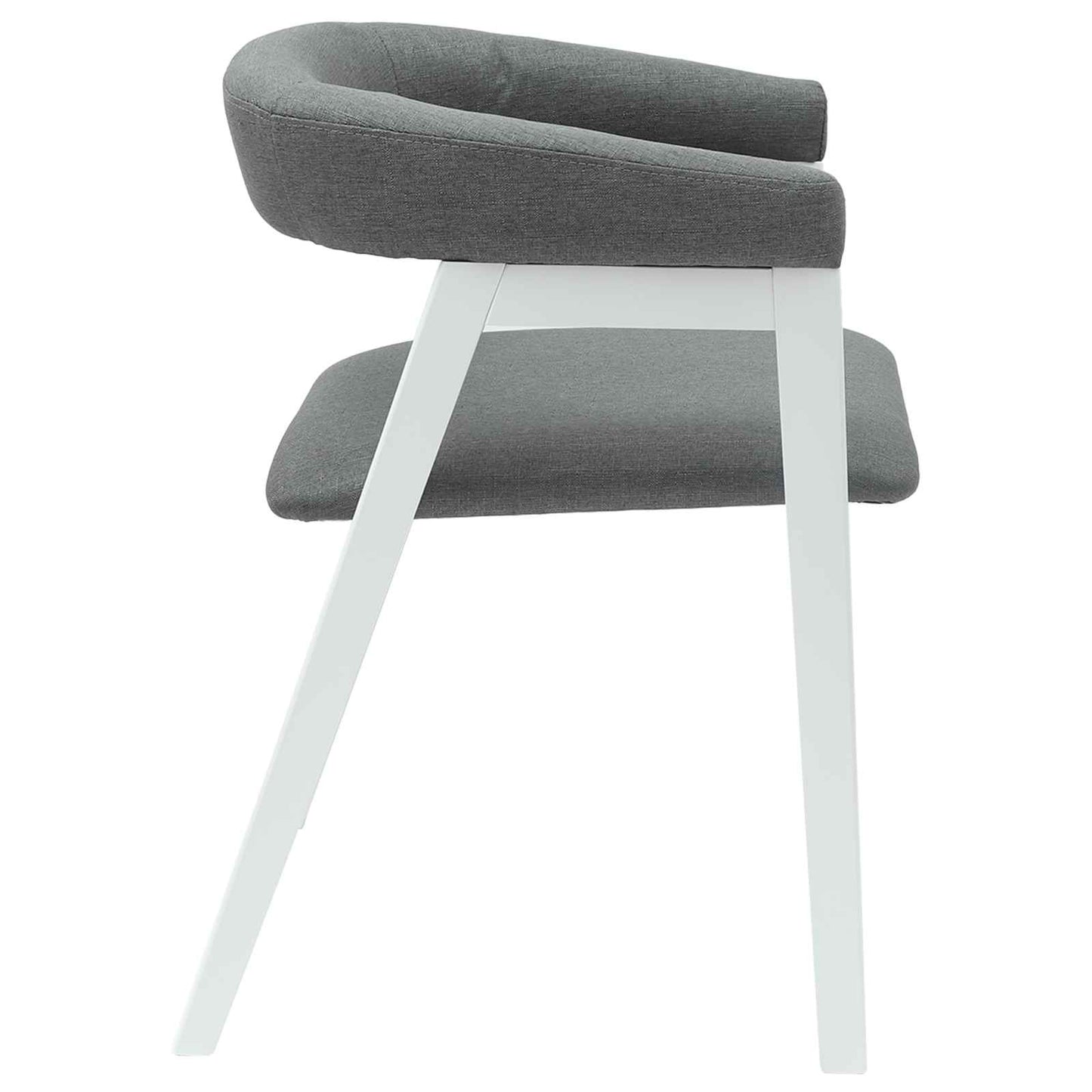 Spisestole 2 stk. Massiv Gummitræ Hvid 54 x 57 x 73 cm