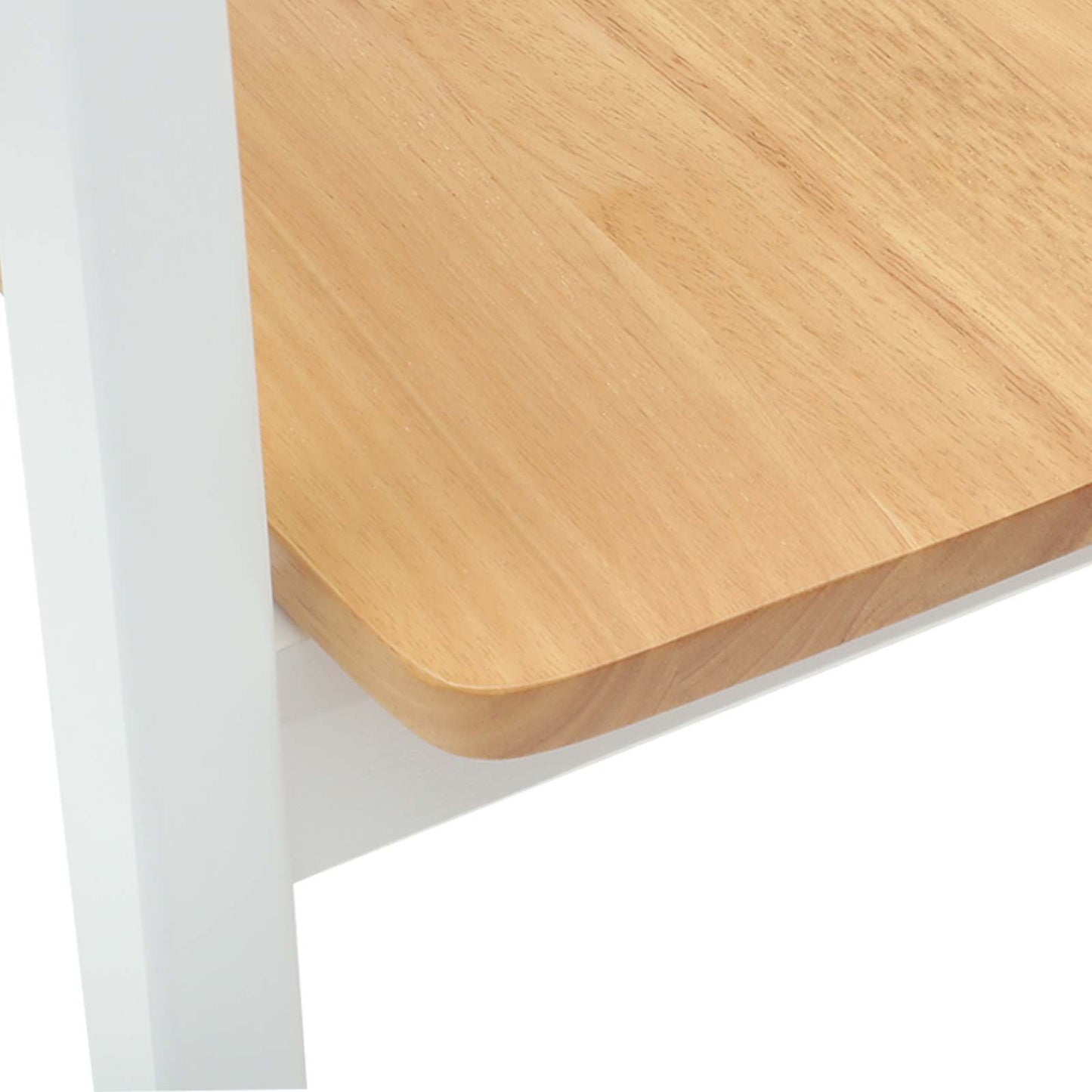 Spisestole 2 stk. Massiv Gummitræ Hvid 54 x 57 x 73 cm